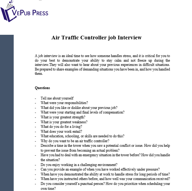 Air Traffic Controller job Interview