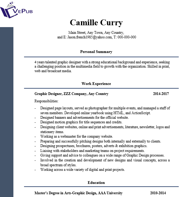 Graphic Designer Resume