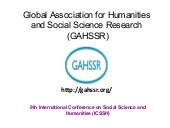 14th International Conference on Social Science and Humanities