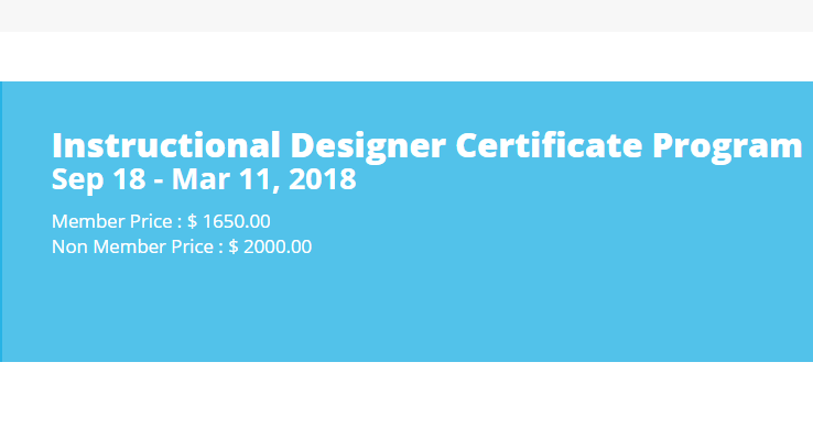 Instructional Designer Certificate Program