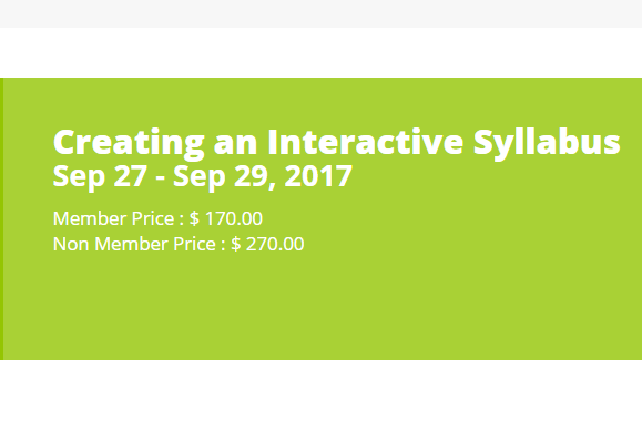 Creating an Interactive Syllabus